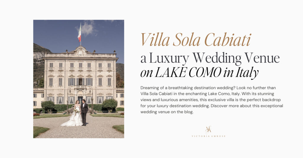 Take a look at Villa Sola Cabiati, a gorgeous wedding venue on Lake Como in Italy