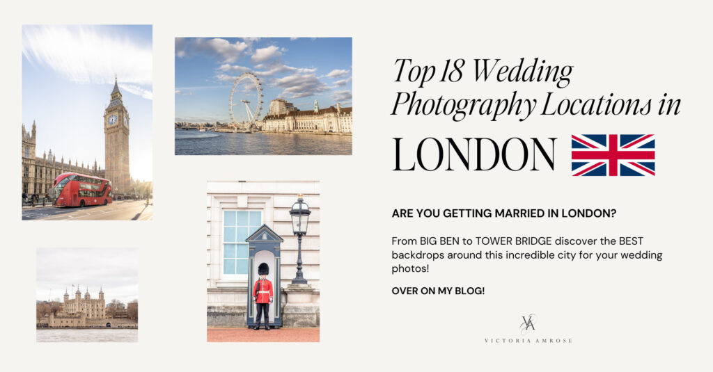 See the Top 18 photo locations in London for a photoshoot, engagement or wedding