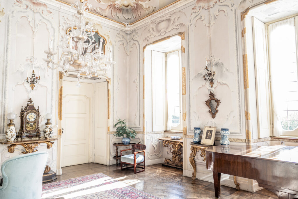 the drawing room at villa sola cabiati