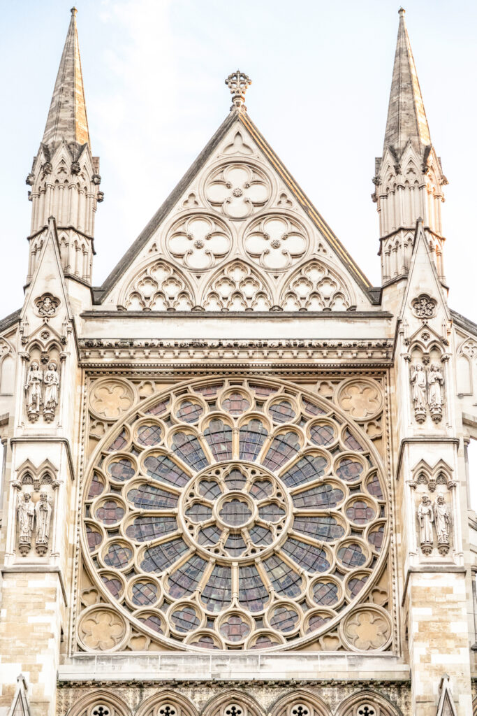 The exterior of Westminster Abbey in London