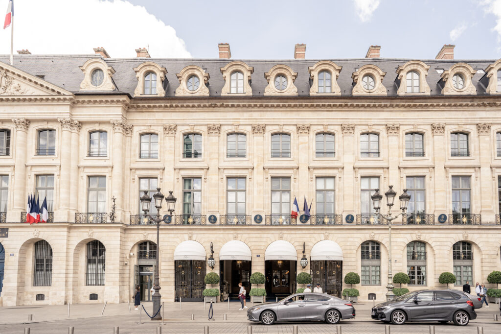 Exterior of the Ritz Hotel in Paris