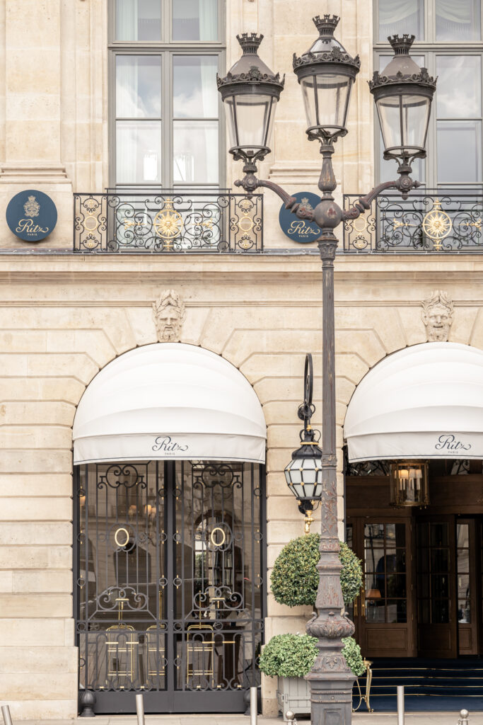 Entrance to the Ritz Hotel in Paris
