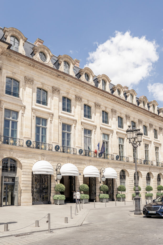 Exterior of the Ritz Hotel Paris