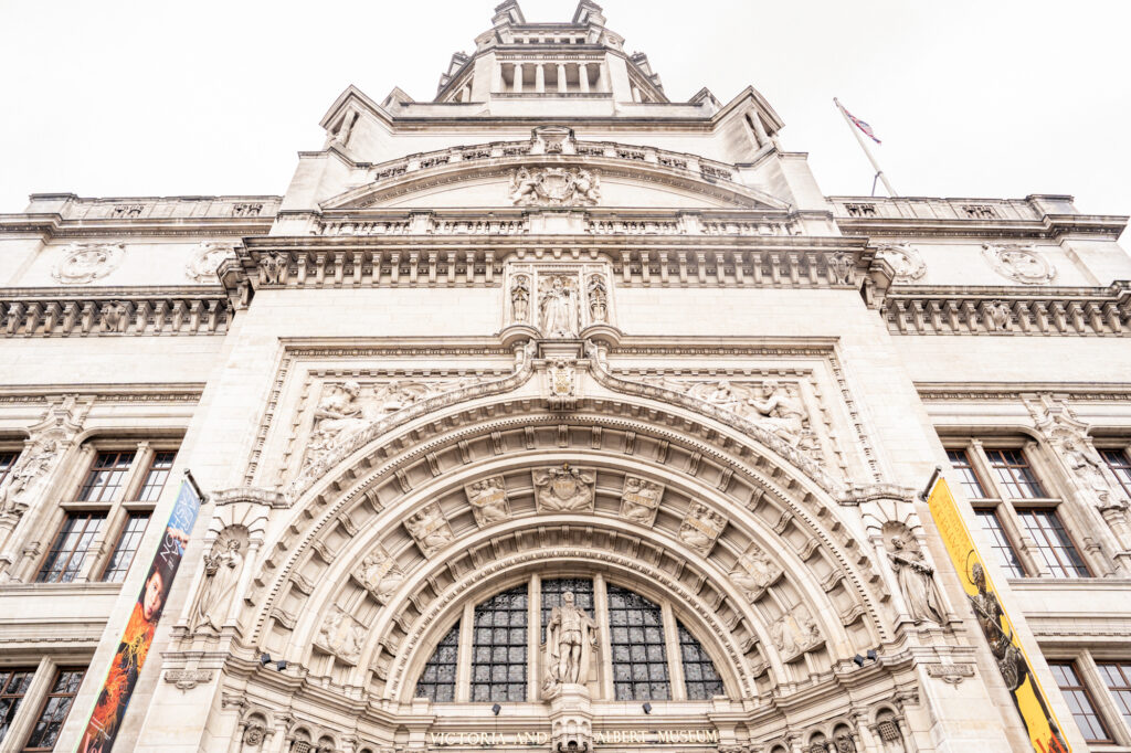 The exterior of the Victoria & Albert museum in London