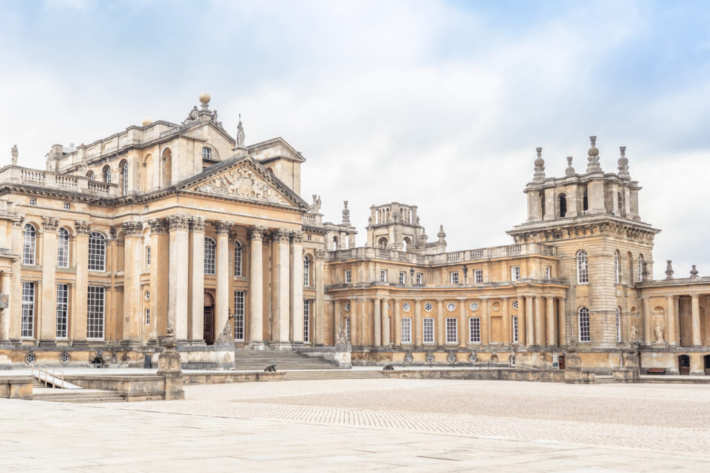 Exterior of Blenheim Palace wedding venue in Oxfordshire
