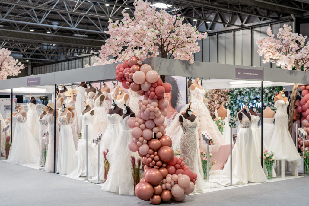 Wedding dress stand at the National Wedding Show