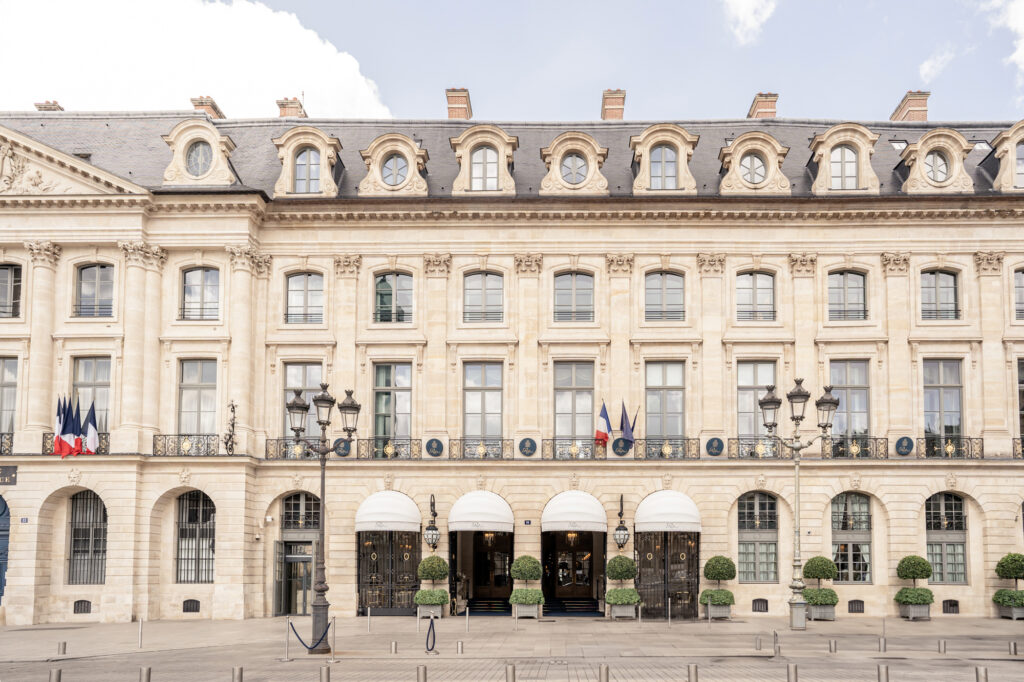 Exterior of the Ritz Hotel in Paris