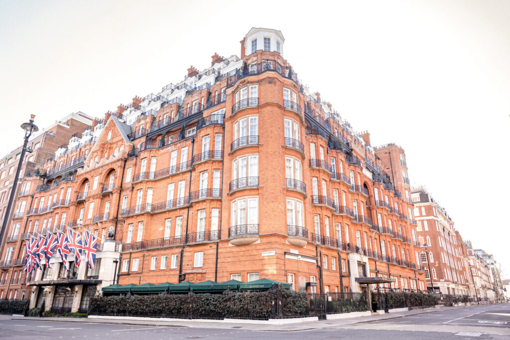 The exterior of Claridge's Hotel in London