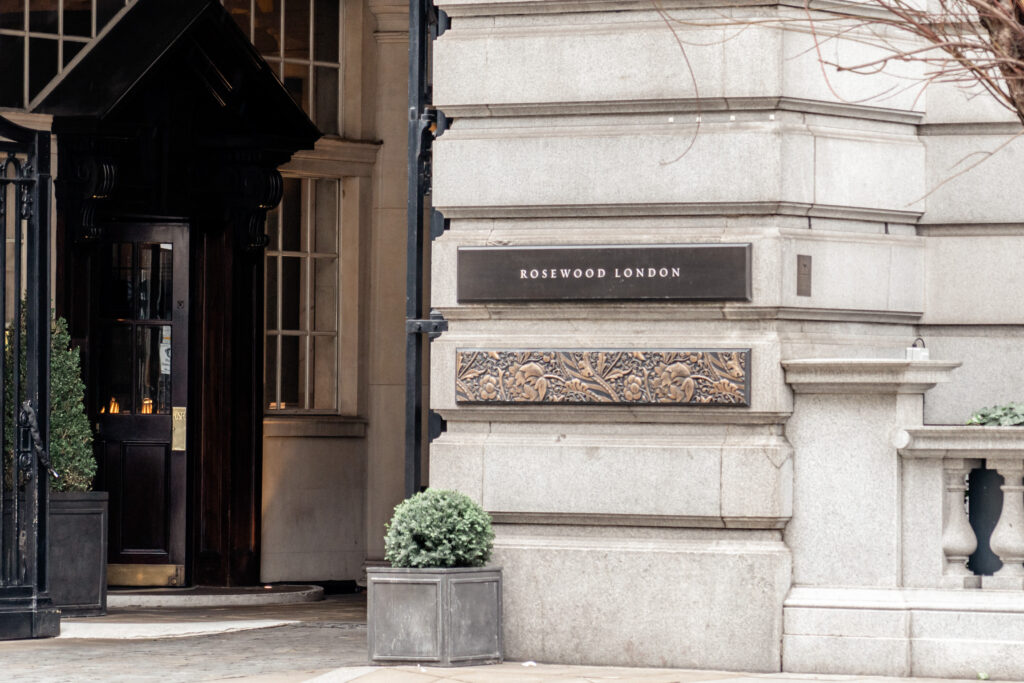 The Rosewood London hotel sign