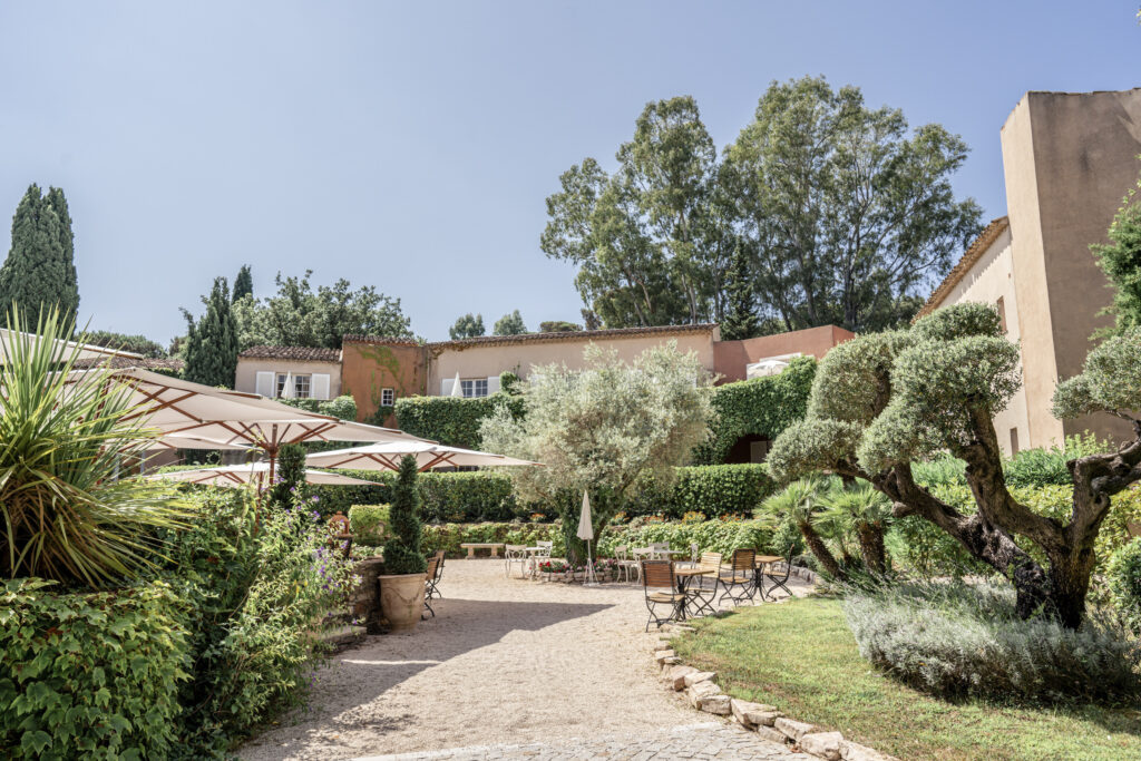 The gardens of Le Mandarin 5-Star Hotel in Saint Tropez