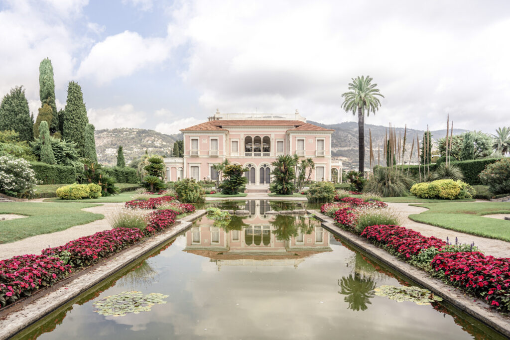 Villa Ephrussi de Rothschild, gardens and water features.